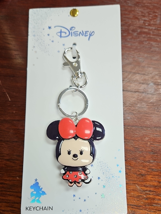 Disney Accessories - Disney Minnie Mouse Pink-Red Bow Keychain